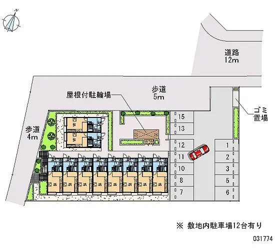 ★手数料０円★入間郡越生町越生東２丁目　月極駐車場（LP）